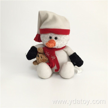 Christmas plush snowman pillow